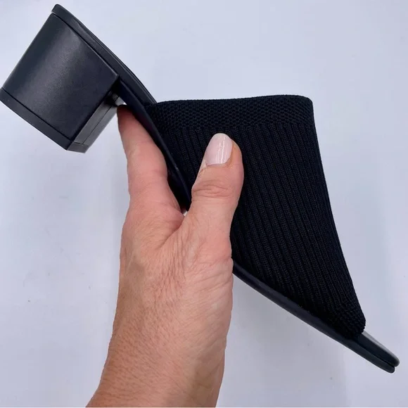 NEW Everlane Black Glove ReKnit Mule Heel Sandal in Size 9.5 - Picture 8 of 12